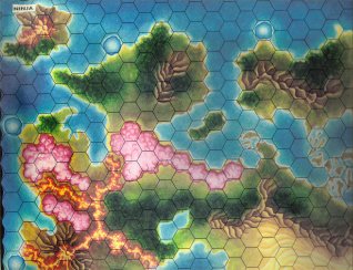 Warangel Accessory - Hexed Map of 1st Generation - Ninja (Japan) by Angelo Porazzi Games